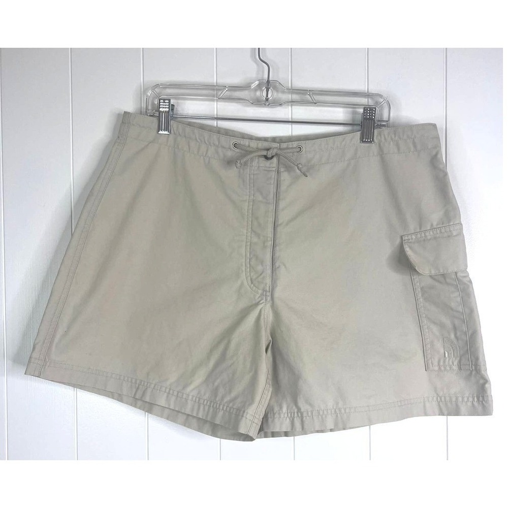 The North Face Women's Tan‎ Button Fly Canvas Draw Waist Short SZ 14